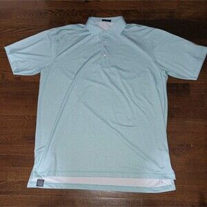 Turtleson Polo Shirt Mens XL Extra Large Green White Plaid Burnt Pine Golf Club